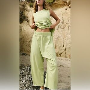Free People Light Green Two-Piece Set